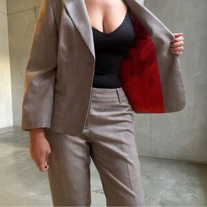 Christian Lacroix Gray Check Blazer and Trousers